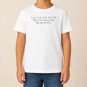 Funny June 22nd 2026 9 12 PM When The Impossible Became Reality Kids T-Shirt