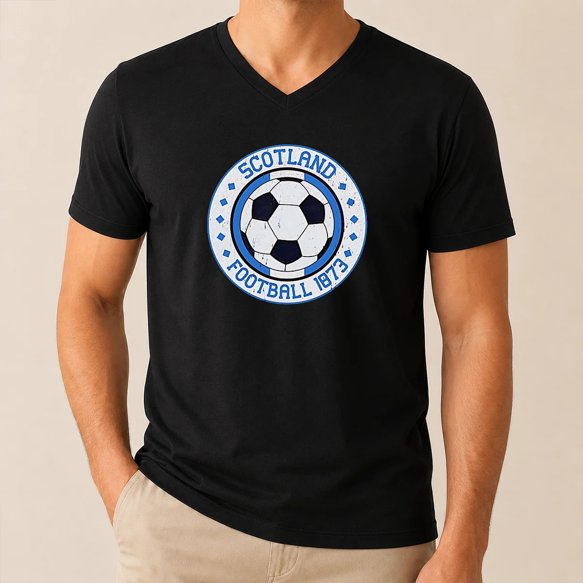 Funny Scotland Football 1873 Vintage Soccer V-Neck Shirt Funny Scotland Football 1873 Vintage Soccer V-Neck Shirt