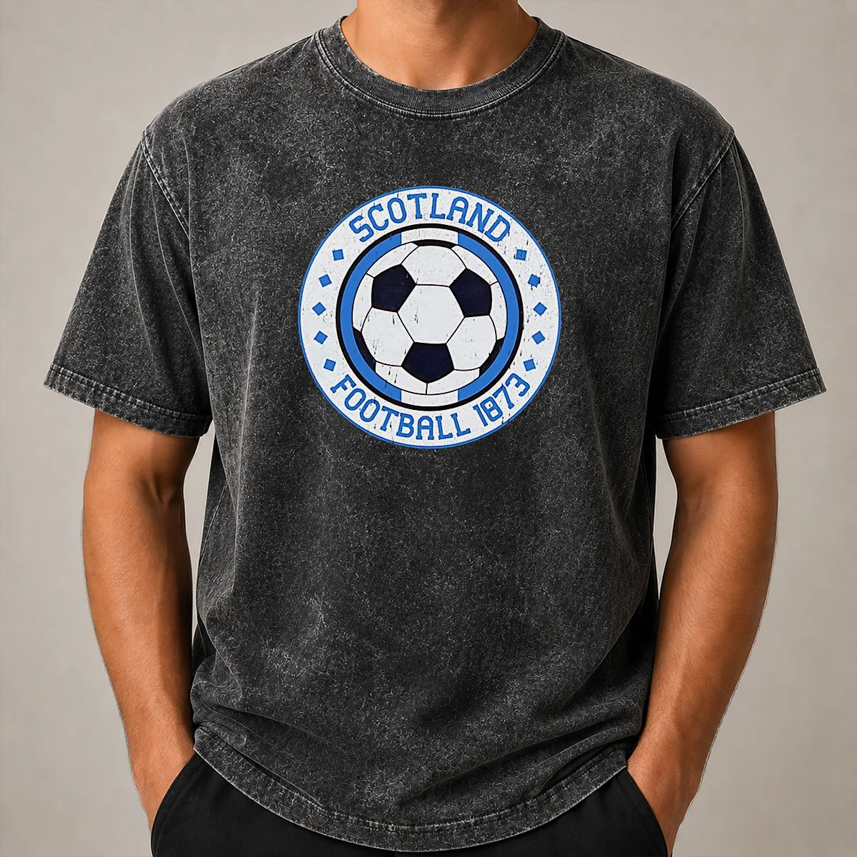Funny Scotland Football 1873 Vintage Soccer Washed T Shirt Funny Scotland Football 1873 Vintage Soccer Washed T-Shirt