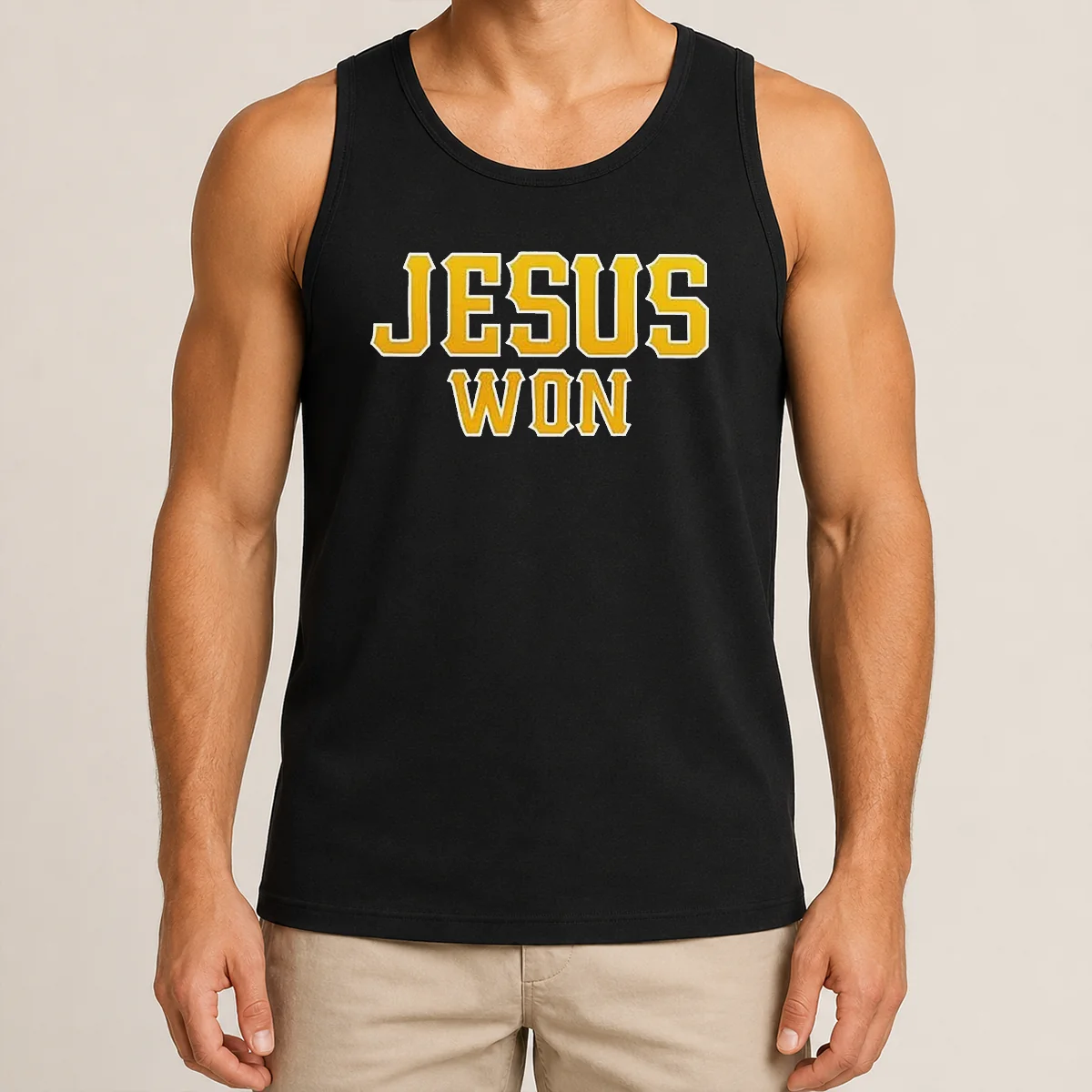 Good Jesus Won Christian Religious Faith Inspirational Quote Sport Style Tank Top Good Jesus Won Christian Religious Faith Inspirational Quote Sport Style Tank Top
