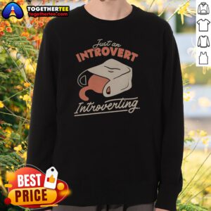 Good Just An Introvert Introverting Cat In A Bag Sweatshirt