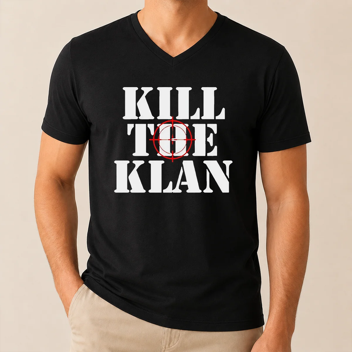 Good Kill The Klan Anti Racism V-Neck Shirt Good Kill The Klan Anti Racism V-Neck Shirt