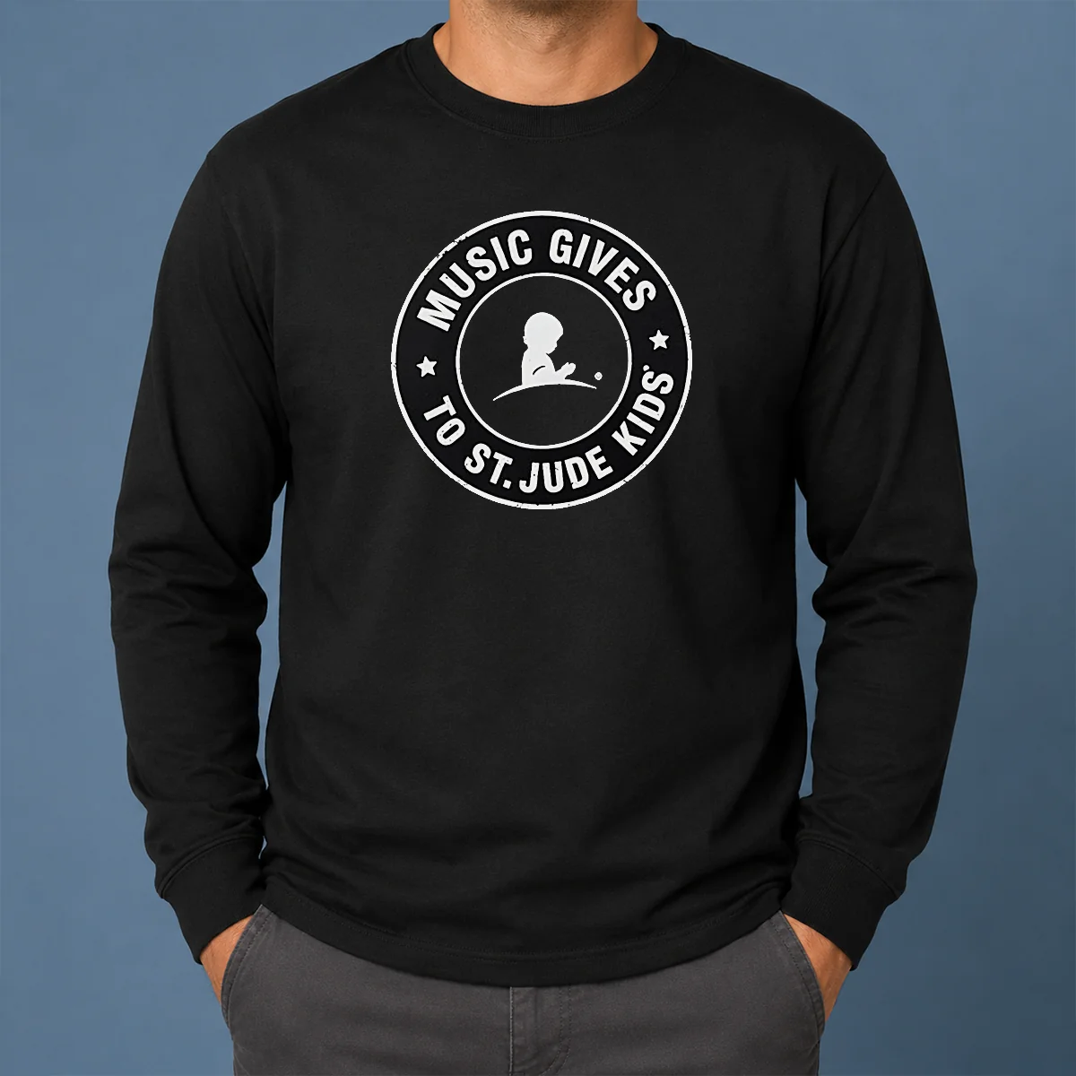 Good Sixwire Steve Mandile Music Gives To St Jude Kids Long Sleeve Shirt Good Sixwire Steve Mandile Music Gives To St Jude Kids Long Sleeve Shirt