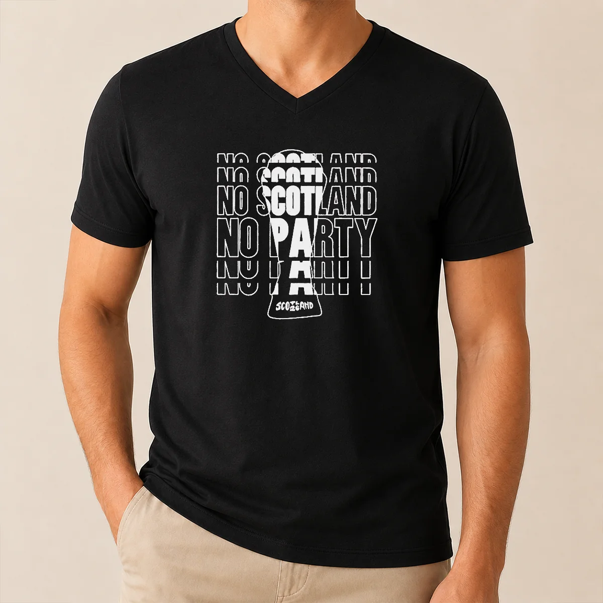 Hot No Scotland No Party Scotland V-Neck Shirt Hot No Scotland No Party Scotland V-Neck Shirt
