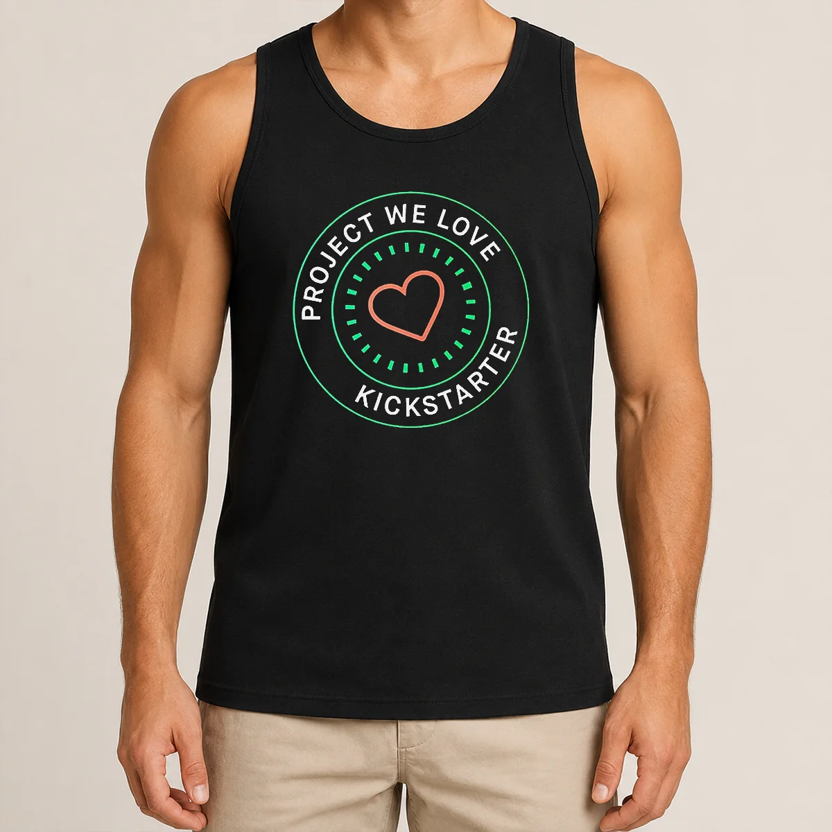 Hot Project We Love Kickstarter Tank Top Hot Project We Love Kickstarter Tank Top in white, lightweight cotton sleeveless shirt
