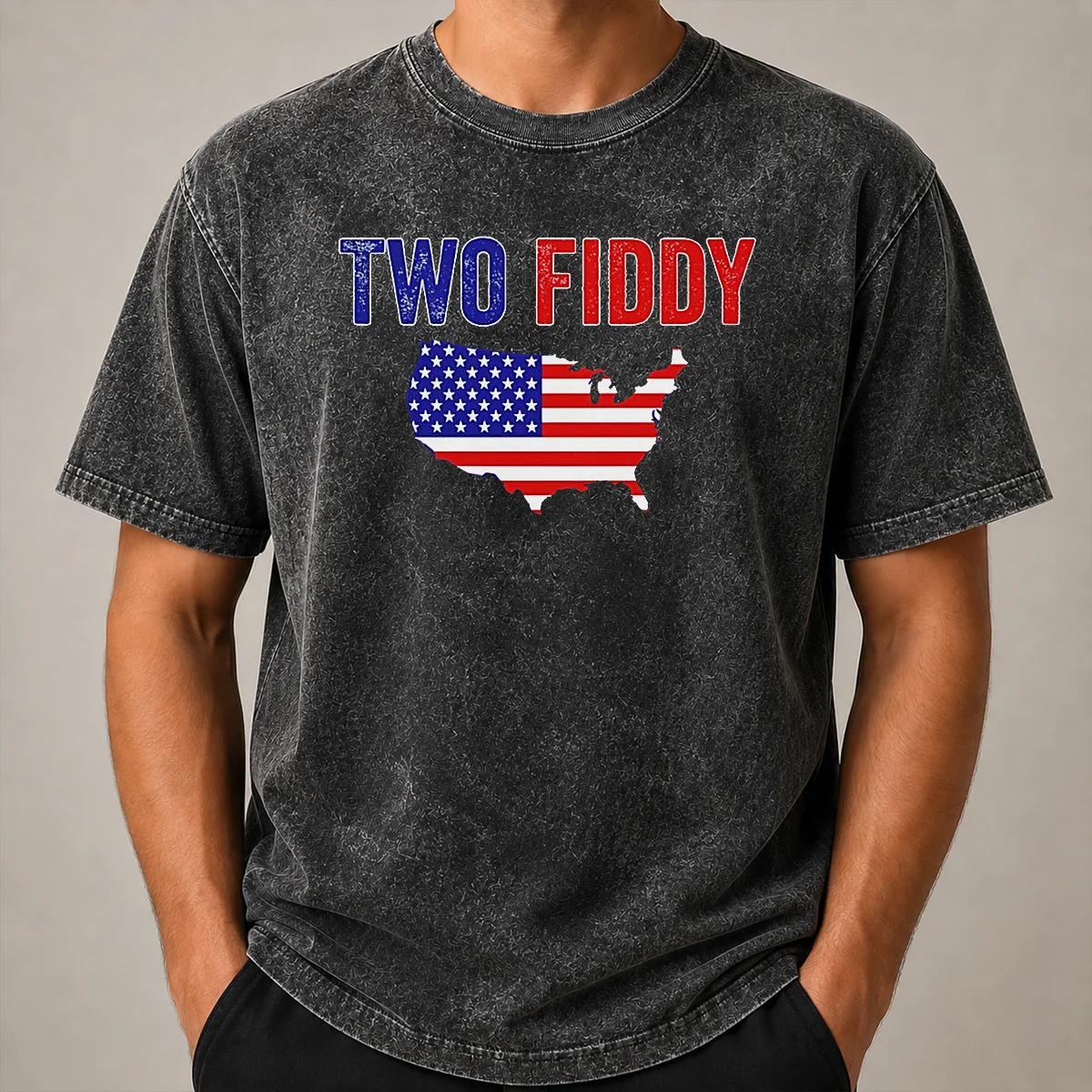 Hot United States Map Two Fiddy Washed T Shirt Hot United States Map Two Fiddy Washed T-Shirt