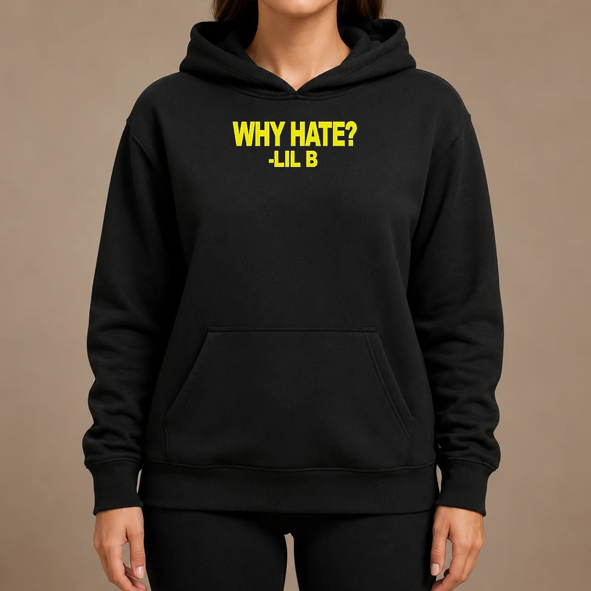 Nice Basedworld Lil B Why Hate Based God Rap Hoodie Nice Basedworld Lil B Why Hate Based God Rap Hoodie in black with front graphic print