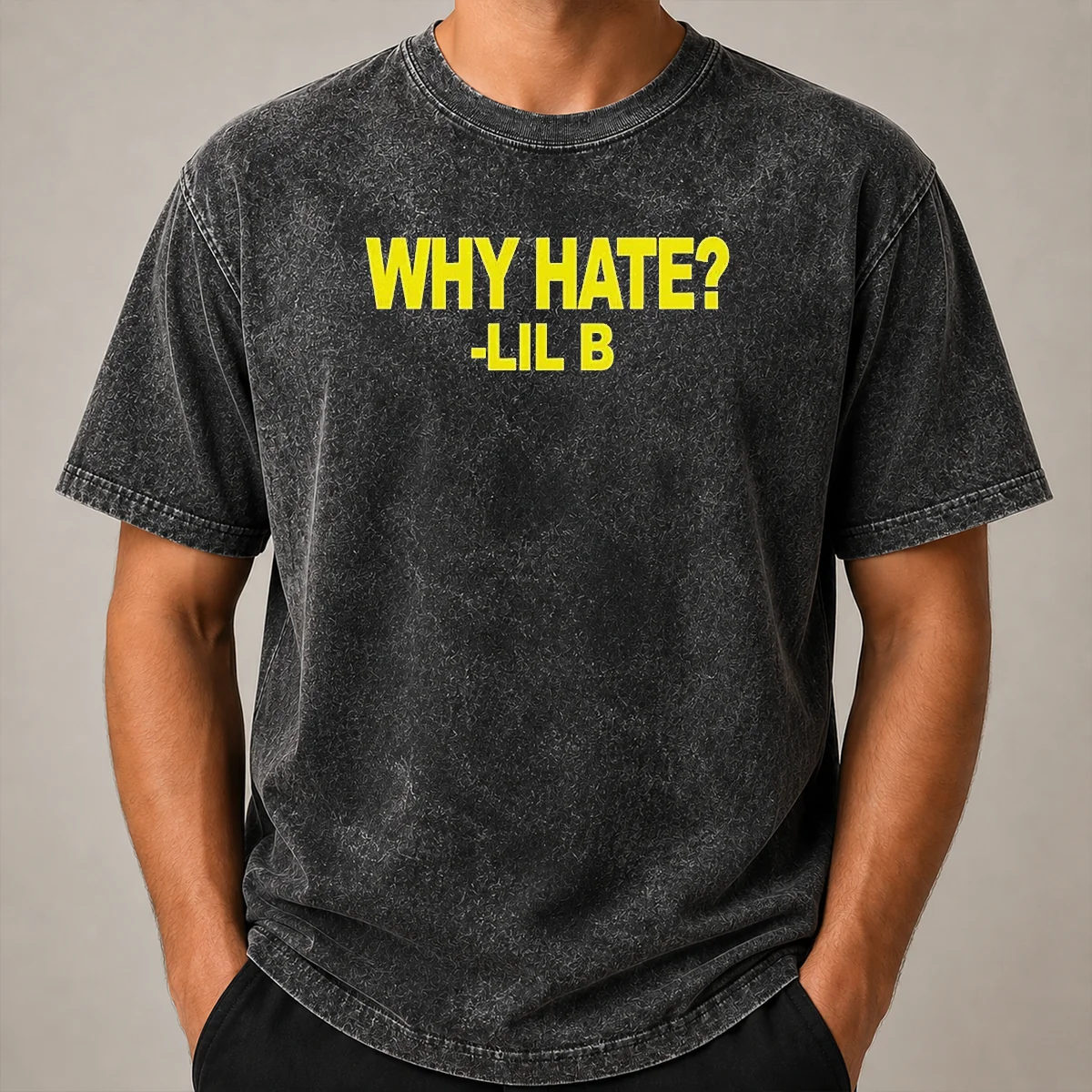 Nice Basedworld Lil B Why Hate Based God Rap Washed T Shirt Nice Basedworld Lil B Why Hate Based God Rap Washed T-Shirt