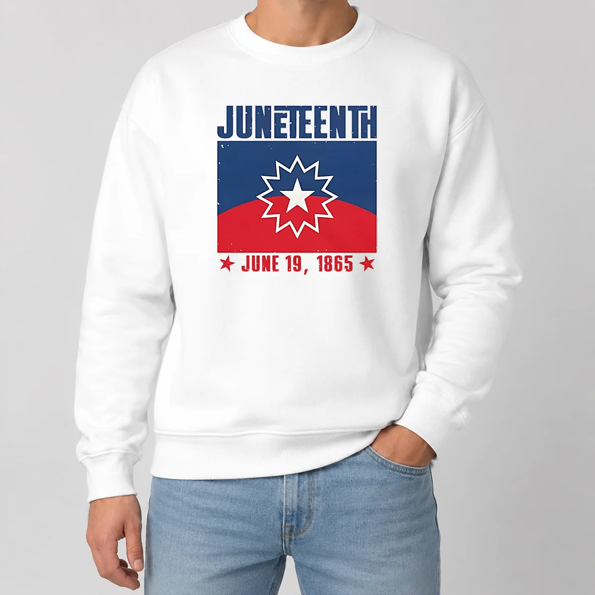 Nice Juneteenth Red White Blue Freedom Flag 1865 Emancipation Day Sweater Nice Juneteenth Red White Blue Freedom Flag 1865 Emancipation Day Sweater