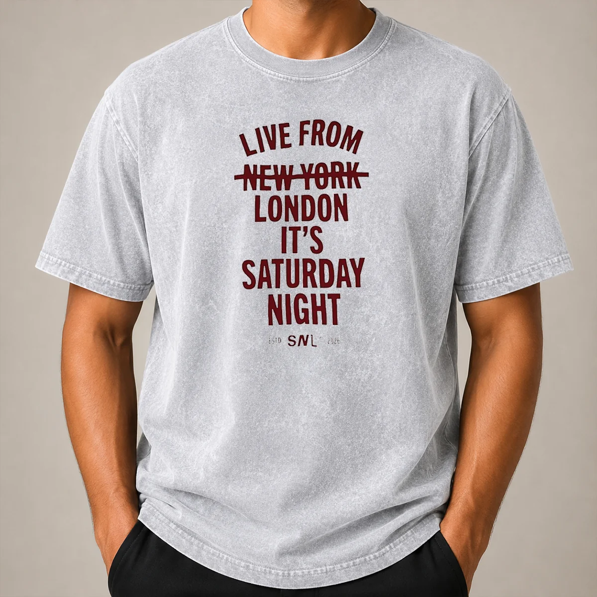 Nice Live From London It'S Saturday Night Live UK In 2026 Washed T Shirt Nice Live From London It'S Saturday Night Live UK In 2026 Washed T-Shirt