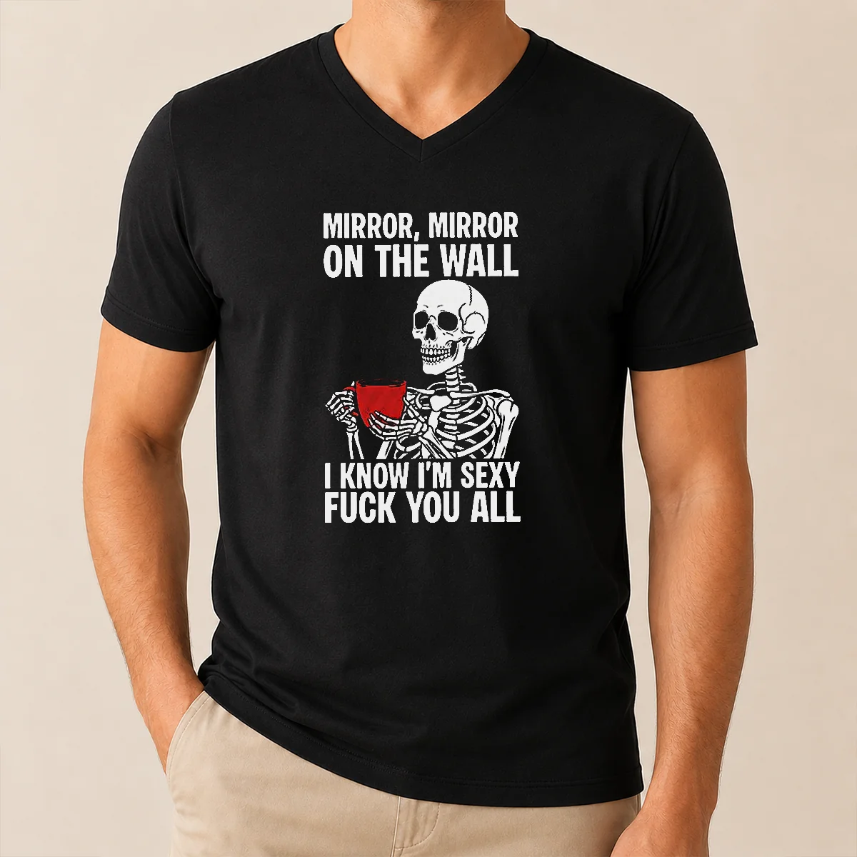Nice Mirror Mirror On The Wall V-Neck Shirt Nice Mirror Mirror On The Wall V-Neck Shirt