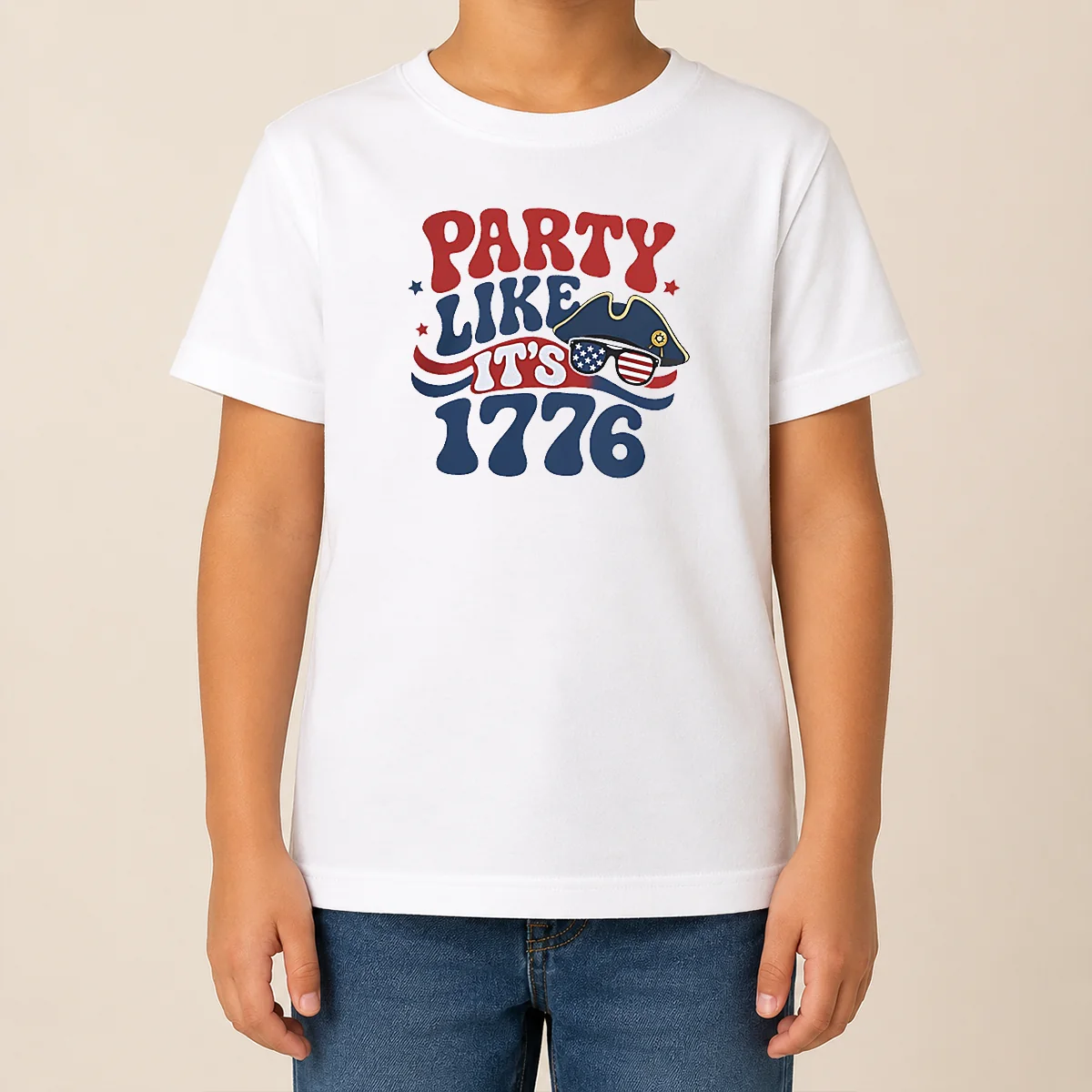 Nice Party Like It Is 1776 American Flag Sunglasses Revolutionary War Patriot Kids T Shirt Nice Party Like It Is 1776 American Flag Sunglasses Revolutionary War Patriot Kids T-Shirt