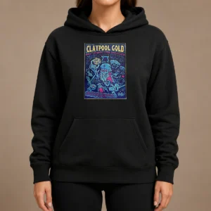 Nice Primus In Austin TX On June 23 2026 Tour Poster Hoodie in black with front pocket and drawstring hood