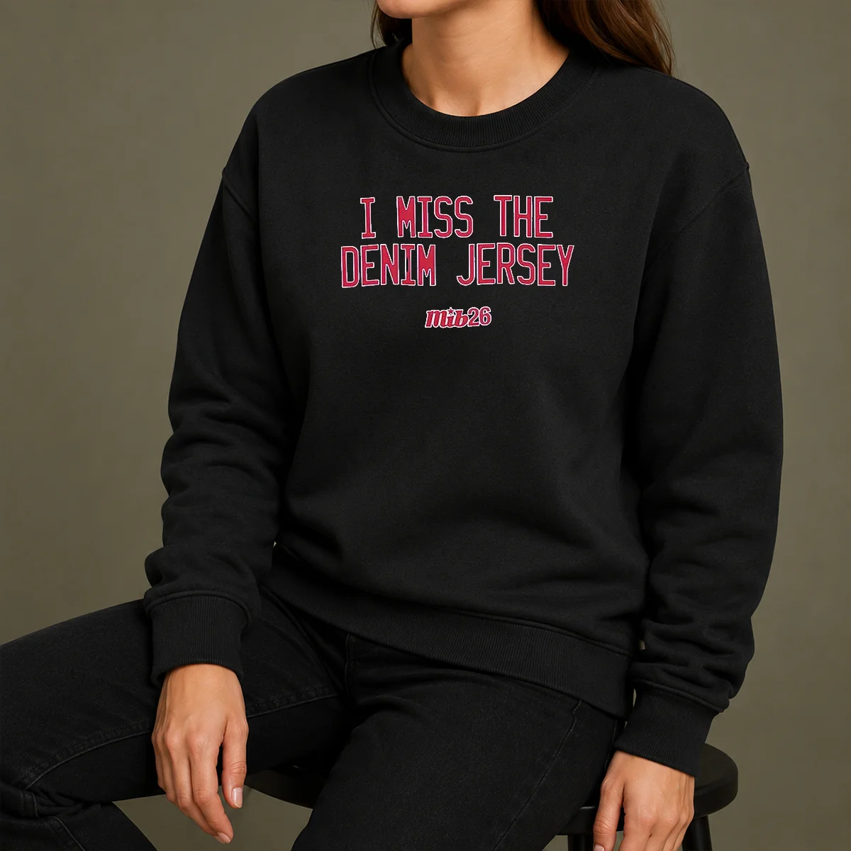 Official I Miss The Denim Jersey Mib26 New York Mets Sweater Official I Miss The Denim Jersey Mib26 New York Mets Sweater
