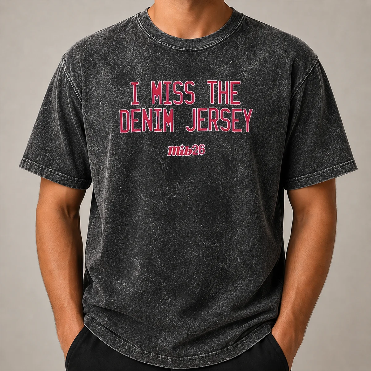 Official I Miss The Denim Jersey Mib26 New York Mets Washed T Shirt Official I Miss The Denim Jersey Mib26 New York Mets Washed T-Shirt