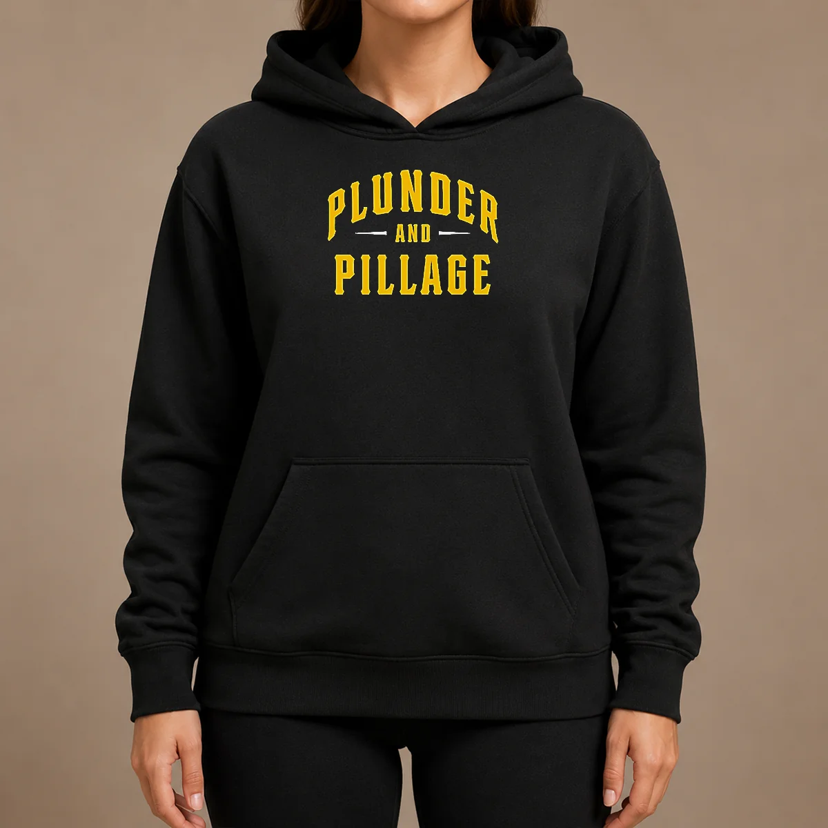 Official Plunder And Pillage Pittsburg PA Logo Hoodie Official Plunder And Pillage Pittsburg PA Logo Hoodie in black with front graphic print