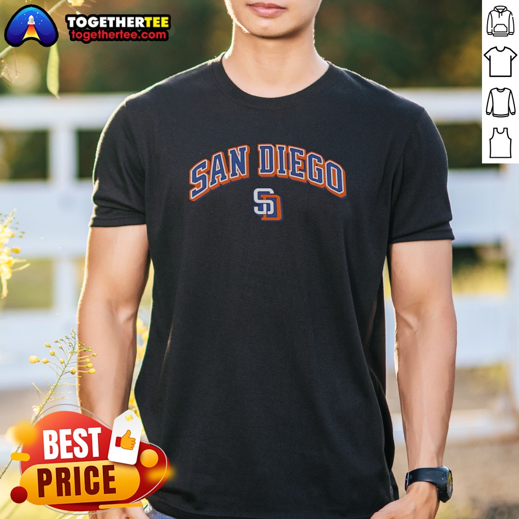 Official San Diego Padres SD Logo Shirt on Classic Shirt Official San Diego Padres SD Logo Shirt shown as a classic shirt preview