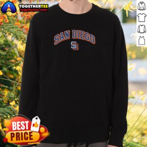 Official San Diego Padres SD Logo Sweatshirt featuring team emblem on a comfortable crewneck sweatshirt