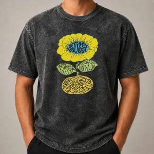 Original Love Island UK Tommy Murphy Stussy Sunflower Washed T-Shirt