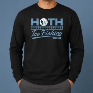 Original Old School Cold Wilderness ICE Fishing Long Sleeve Shirt