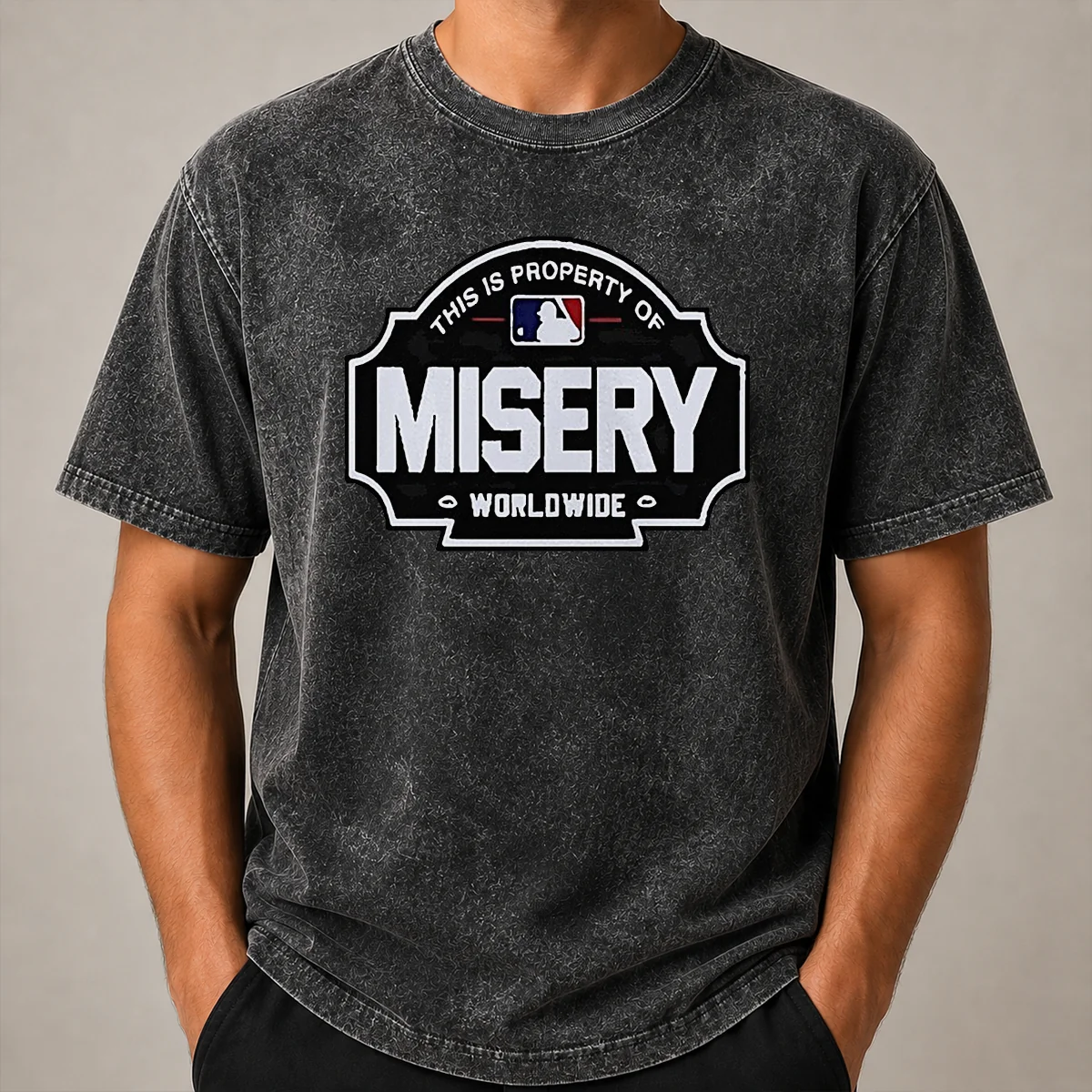 Original Property Of Misery Worldwide Washed T Shirt Original Property Of Misery Worldwide Washed T-Shirt