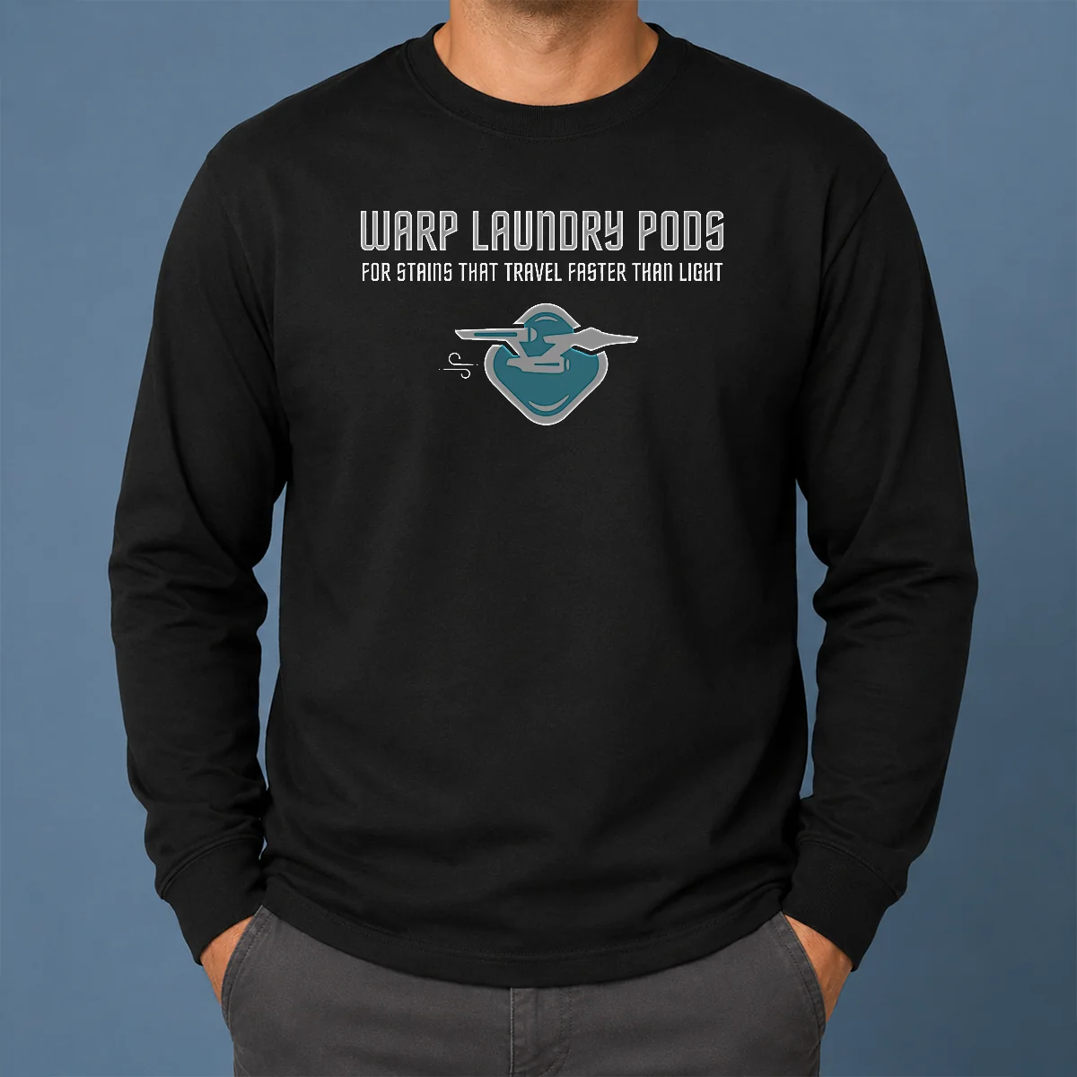 Original Warp Speed Laundry Pods Fast Stain Removal Geek Long Sleeve Shirt Original Warp Speed Laundry Pods Fast Stain Removal Geek Long Sleeve Shirt