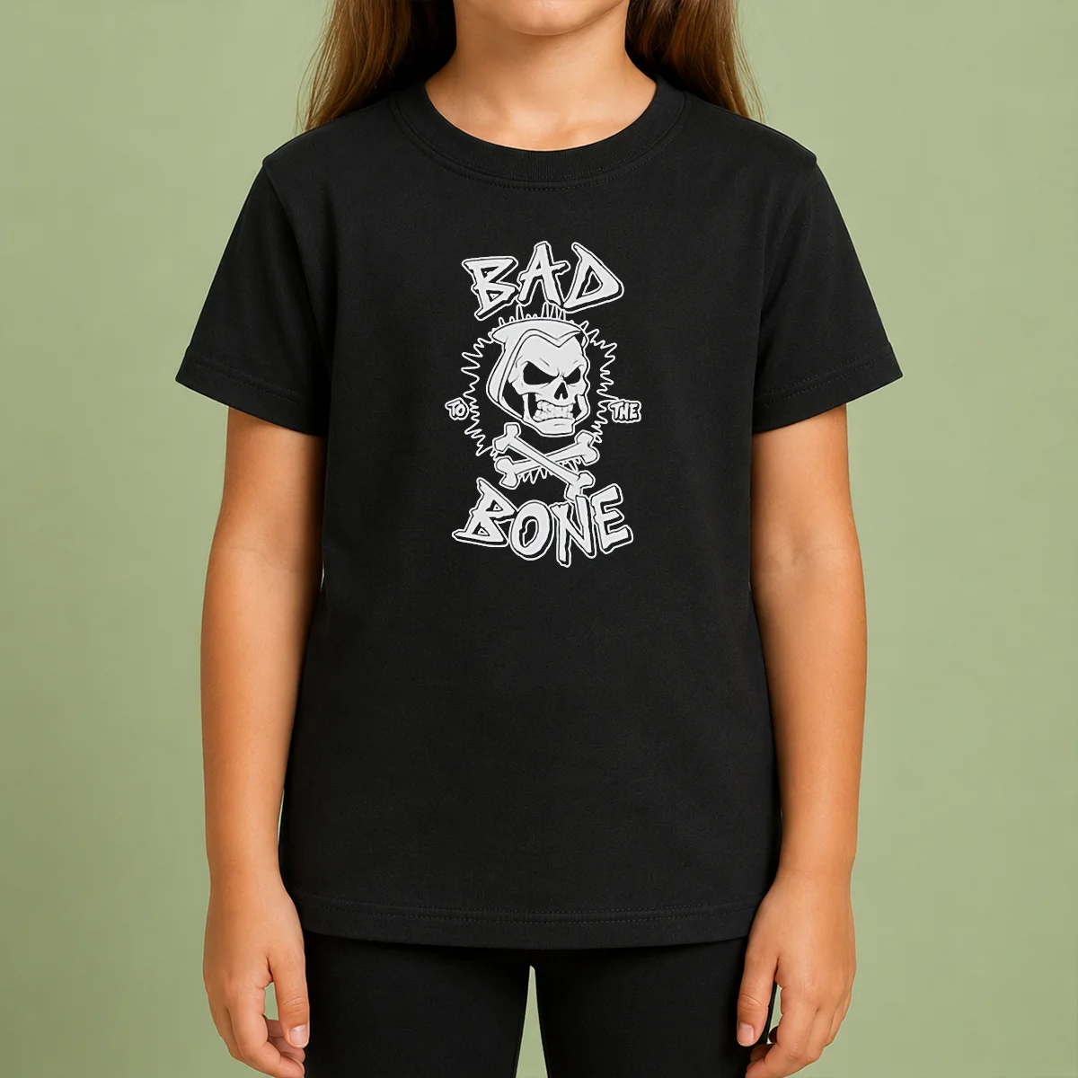 Premium Bad To The Bone Skull Skeleton Kids T Shirt Premium Bad To The Bone Skull Skeleton Kids T-Shirt