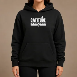 Premium Catitude Like Attitude But With Furr Hoodie