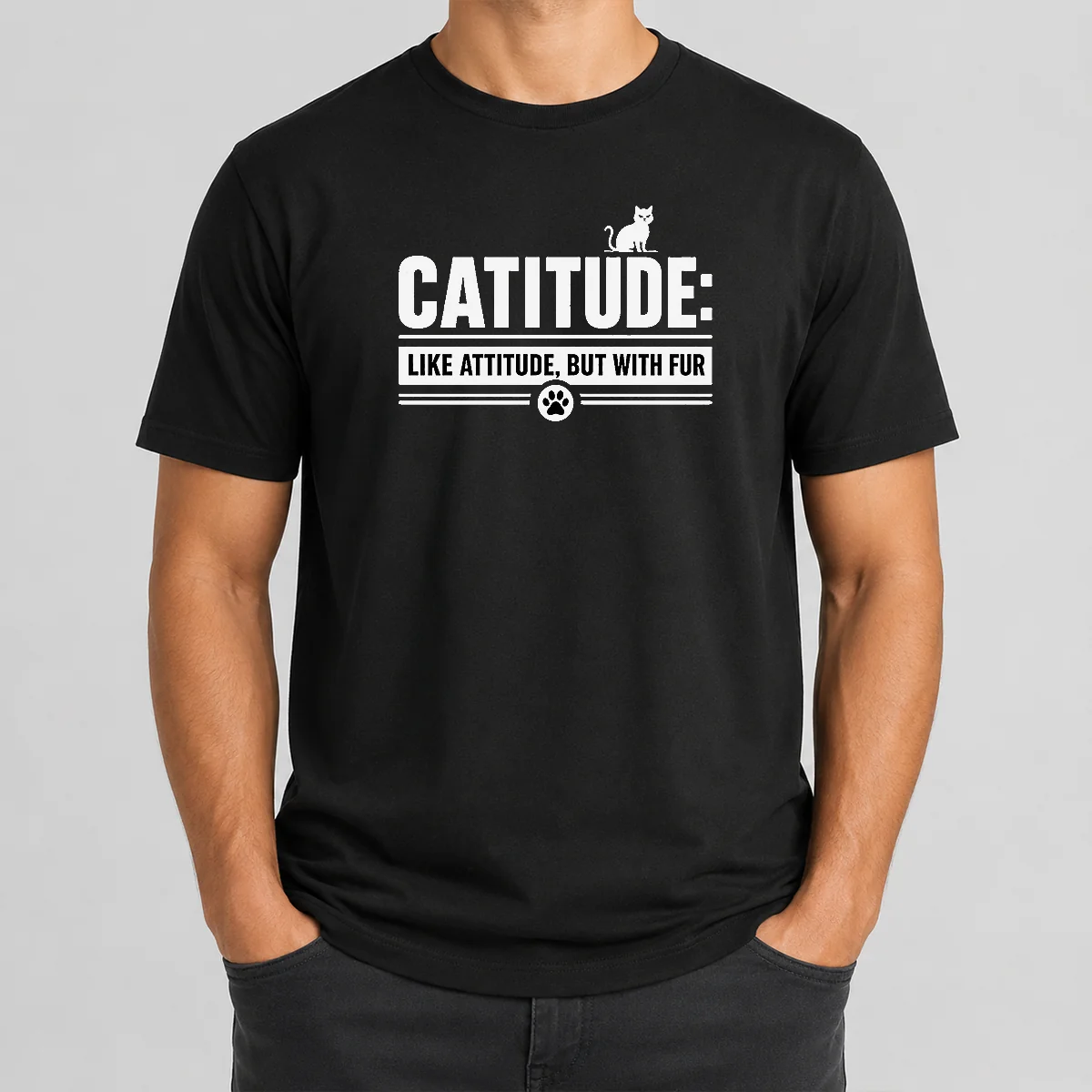 Premium Catitude Like Attitude But With Shirt Premium Catitude Like Attitude But With Shirt