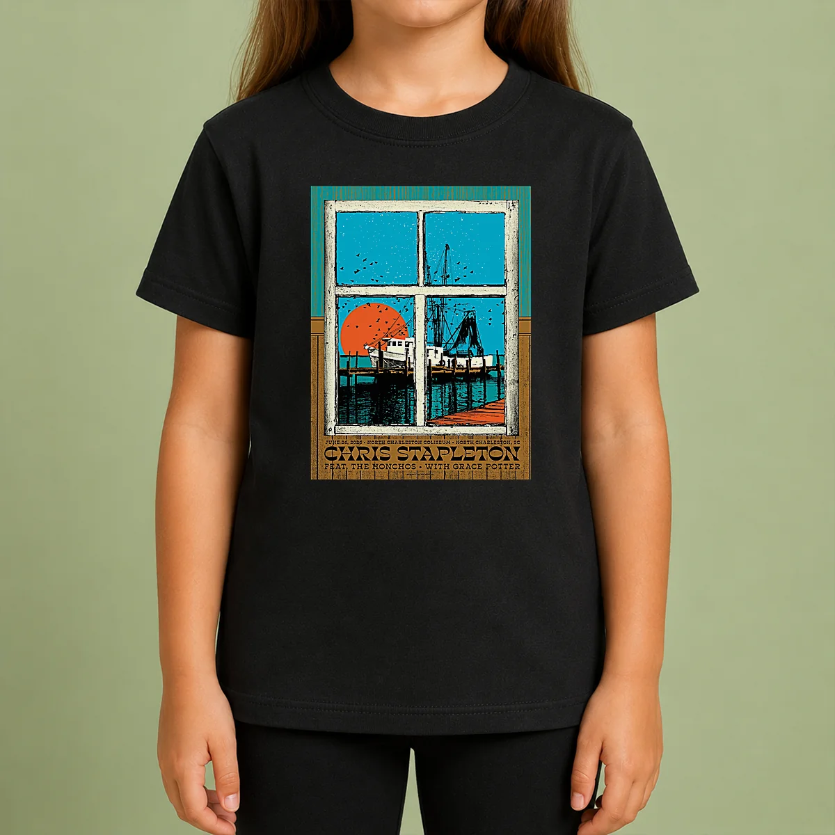 Premium Chris Stapleton At North Charleston Coliseum On June 26 2026 Poster Kids T Shirt Premium Chris Stapleton At North Charleston Coliseum On June 26 2026 Poster Kids T-Shirt