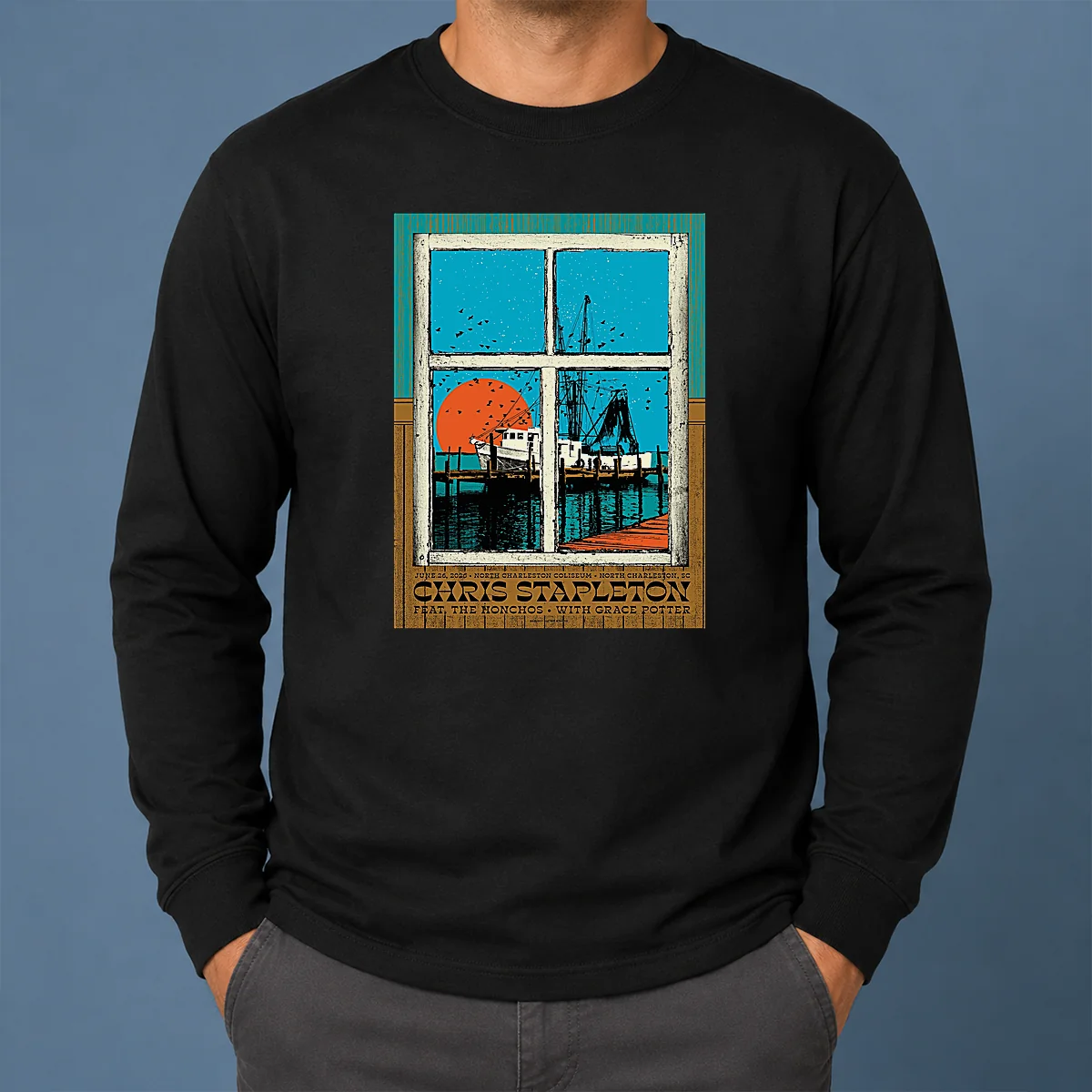 Premium Chris Stapleton At North Charleston Coliseum On June 26 2026 Poster Long Sleeve Shirt Premium Chris Stapleton At North Charleston Coliseum On June 26 2026 Poster Long Sleeve Shirt