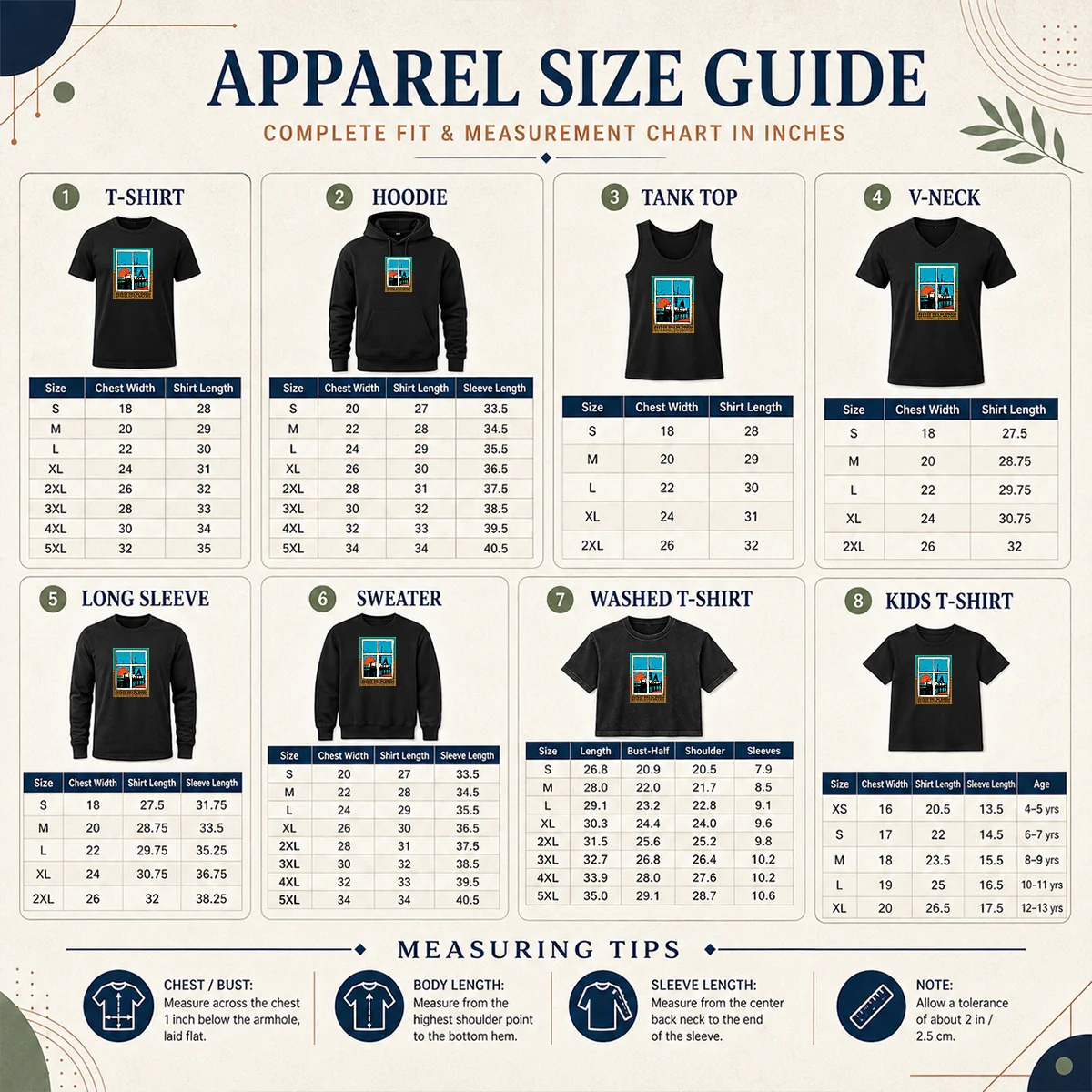 Premium Chris Stapleton At North Charleston Coliseum On June 26 2026 Poster Size Chart Size chart for Premium Chris Stapleton At North Charleston Coliseum On June 26 2026 Poster with measurements in inches and centimeters