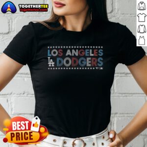 Premium Los Angeles Dodgers Independence Day Macy Star Spangled Retro Ladies shirt featuring a vibrant design