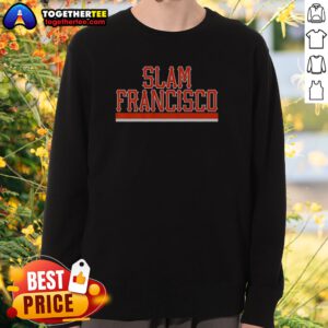 Premium San Francisco Giants MLB Slam Francisco Team Logo Sweatshirt in black with team emblem on front