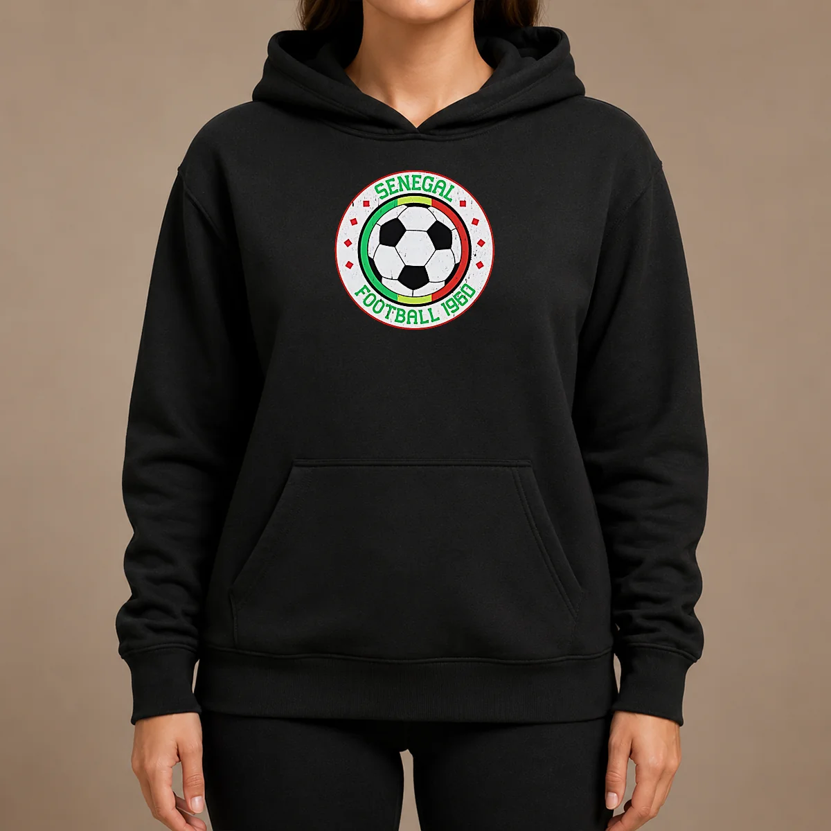 Premium Senegal Football 1960 Vintage Soccer Hoodie Premium Senegal Football 1960 Vintage Soccer Hoodie