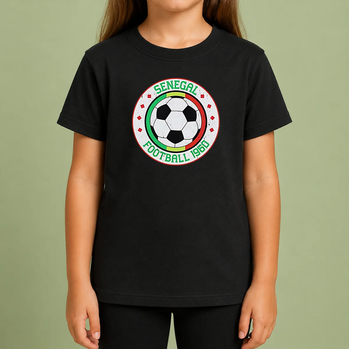 Premium Senegal Football 1960 Vintage Soccer Kids T Shirt Premium Senegal Football 1960 Vintage Soccer Kids T-Shirt