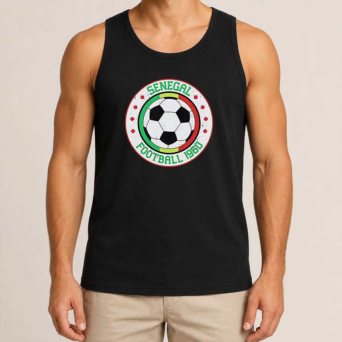 Premium Senegal Football 1960 Vintage Soccer Tank Top Premium Senegal Football 1960 Vintage Soccer Tank Top