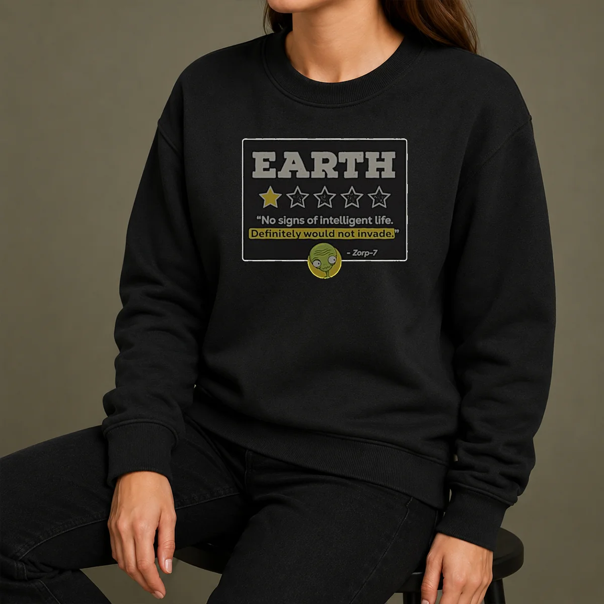 Premium Zorp 7 Earth No Signs Of Intelligent Life Definitely Would Not Invade Alien Sweater Premium Zorp 7 Earth No Signs Of Intelligent Life Definitely Would Not Invade Alien Sweater