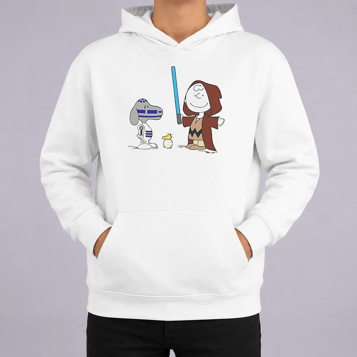 Pretty Charlie Brown Snoopy Woodstock Star Wars R2 D2 BB 8 Mashup Character Hoodie Pretty Charlie Brown Snoopy Woodstock Star Wars R2 D2 BB 8 Mashup Character Hoodie