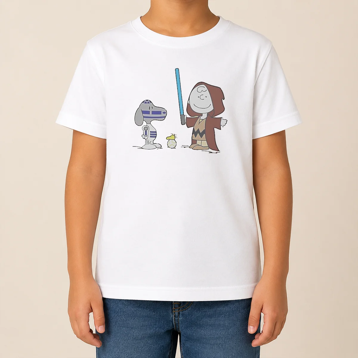 Pretty Charlie Brown Snoopy Woodstock Star Wars R2 D2 BB 8 Mashup Character Kids T Shirt Pretty Charlie Brown Snoopy Woodstock Star Wars R2 D2 BB 8 Mashup Character Kids T-Shirt