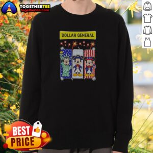 Pretty Dollar General Mickey Mouse Patriotic Characters Sweatshirt featuring vibrant patriotic Mickey Mouse graphics on a cozy sweatshirt