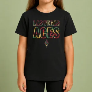 Pretty Las Vegas Aces Juneteenth Logo Kids T-Shirt