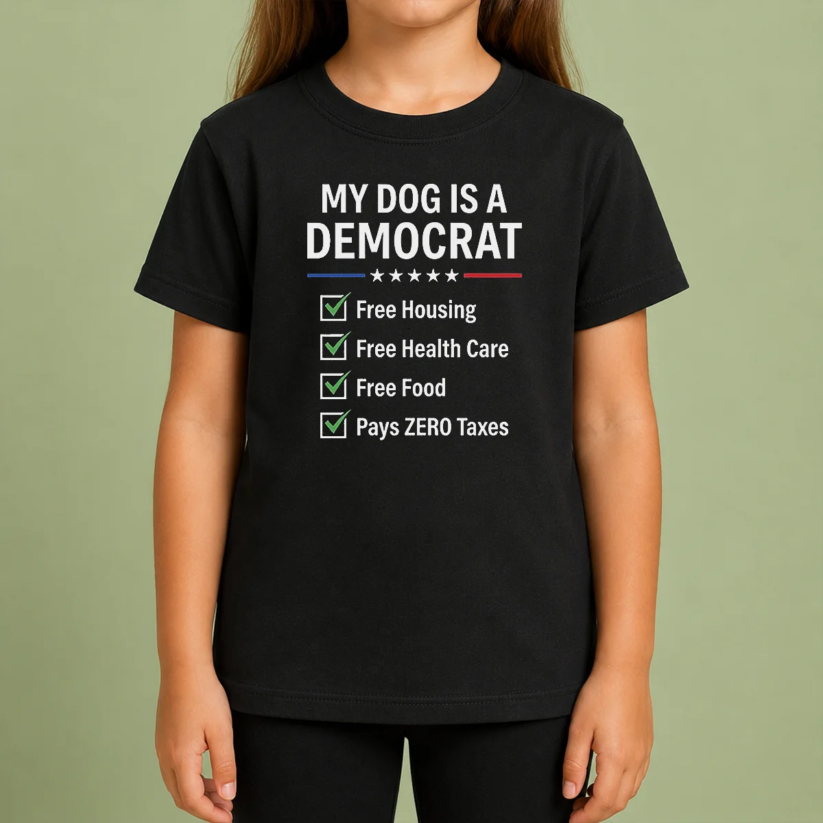 Pretty My Dog Is A Democrat Kids T Shirt Pretty My Dog Is A Democrat Kids T-Shirt