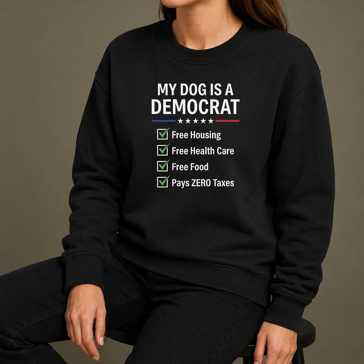 Pretty My Dog Is A Democrat Sweater Pretty My Dog Is A Democrat Sweater