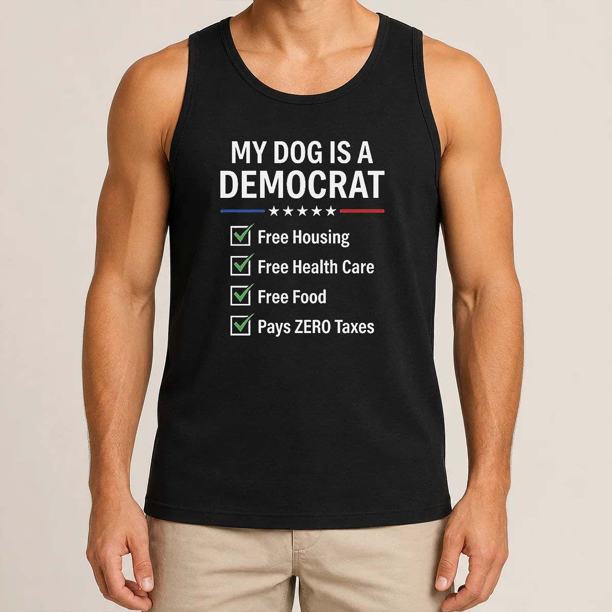 Pretty My Dog Is A Democrat Tank Top Pretty My Dog Is A Democrat Tank Top