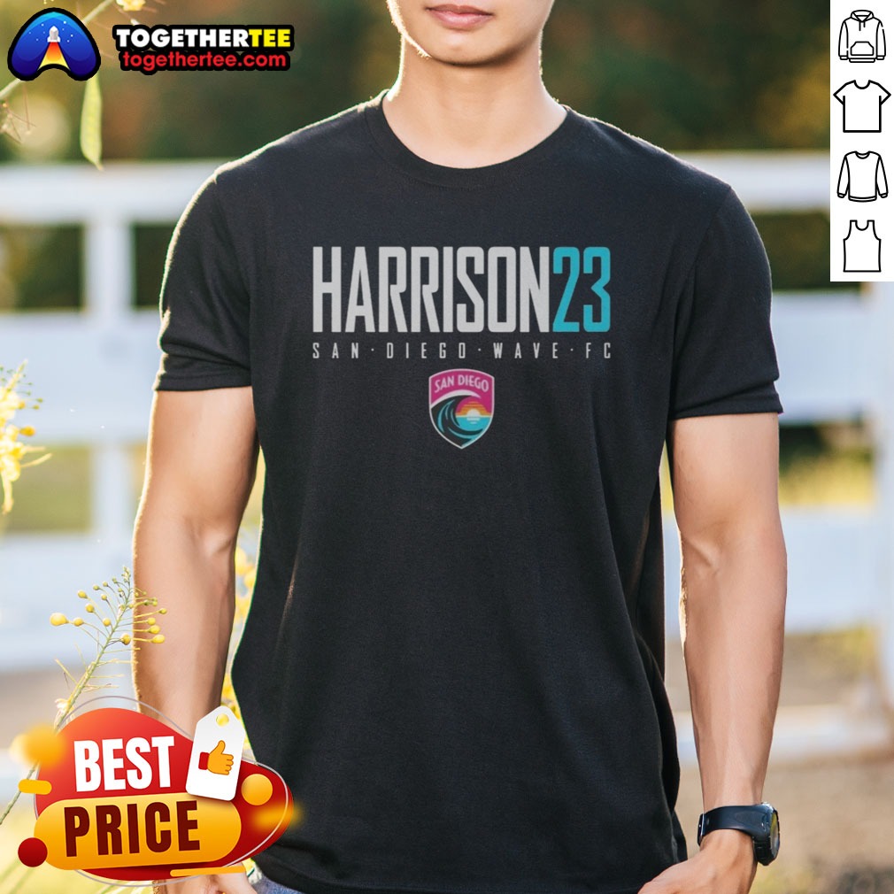 Pretty San Diego Wave FC Harrison 23 San Diego Wave FC Soccer Team Shirt on Classic Shirt Pretty San Diego Wave FC Harrison 23 San Diego Wave FC Soccer Team Shirt shown as a classic shirt preview