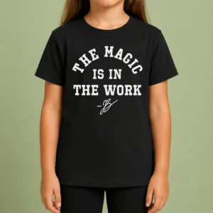 Top Ben Stiller Jalen Brunson The Magic Is In The Work Signature Kids T-Shirt