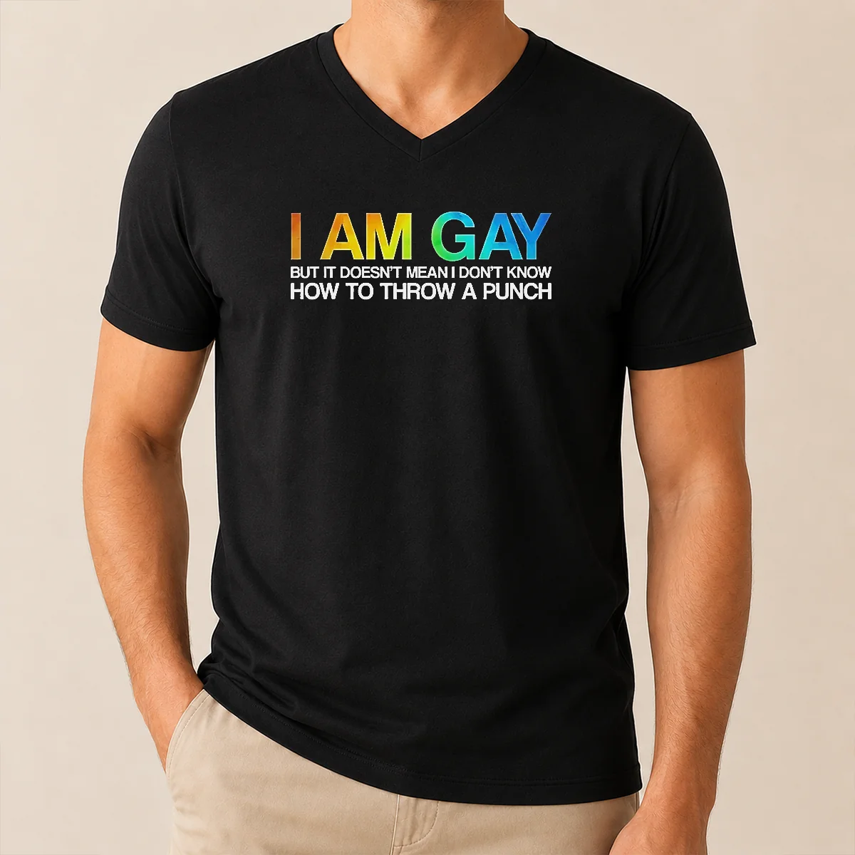 Top I Am Gay But It V-Neck Shirt Top I Am Gay But It V-Neck Shirt