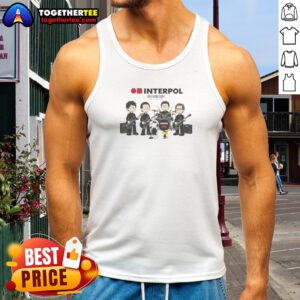 Top Interpol Snoopy Charlie Brown Peanuts NYC Est 1997 Tank top in white with graphic print