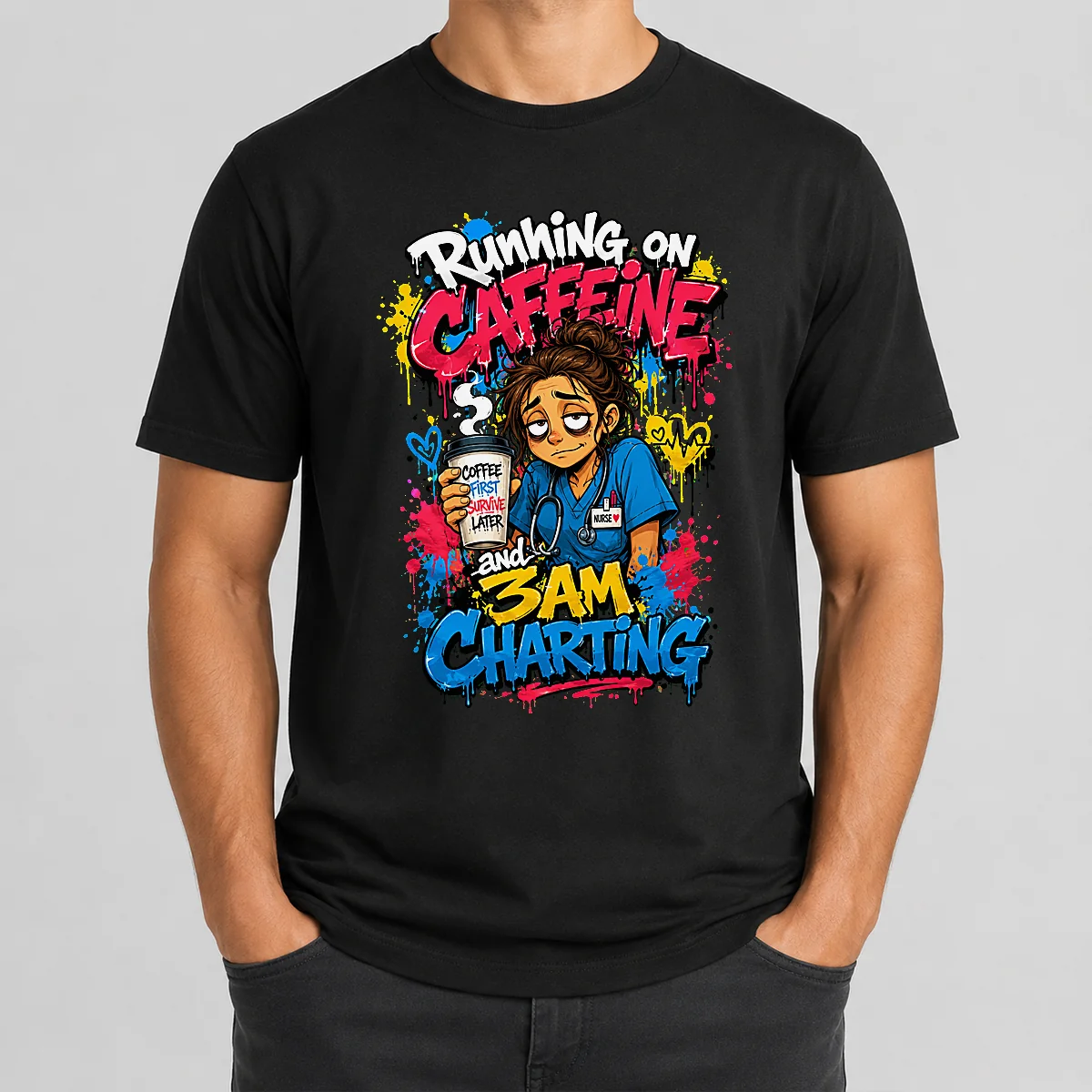 3AM Charting Nurse Graffiti Coffee Shirt Shirt 3AM Charting Nurse Graffiti Coffee Shirt Shirt